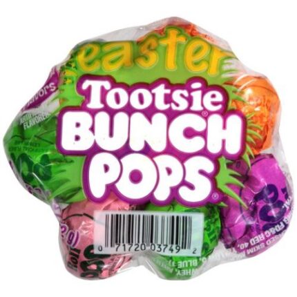 Tootsie,  Bunch Pops Easter Assorted Tropical Fruit Flavors, Case Of 24, 4.67 Oz