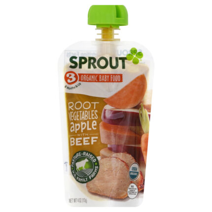 Sprout Baby Fd,Og2,Rt Vegt,Beef 4 Oz
