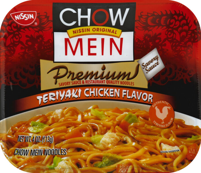 Nissin, Premium Chow Mein Noodles Teriyaki Chicken, Case Of 8, 4 Oz - Image 1