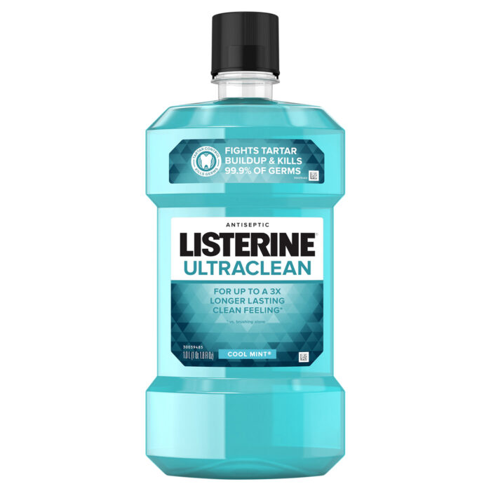 Listerine, Ultraclean Antiseptic Mouthwash Tartar Cool Mint, Case Of 6, 33.8 Fl Oz - Image 1