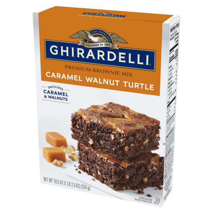 Ghirardelli, Caramel Walnut Turtle Brownie Mix, Case Of 12, 18.5 Oz - Image 1