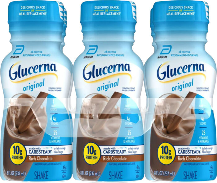 Glucerna, Original Shake Rich Chocolate 6/8 Fl Oz, Case Of 4, 48 Fl Oz - Image 1