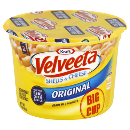 Velveeta, Shells And Cheese Original Big Cup, Case Of 8, 5 Oz