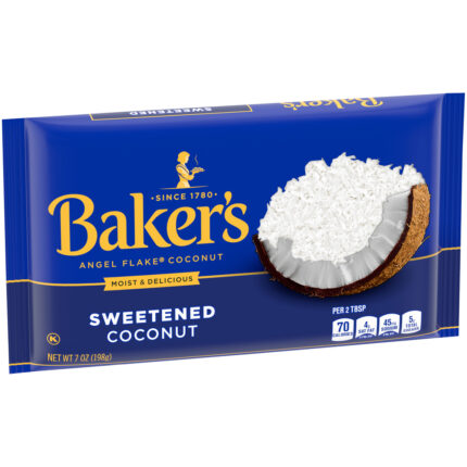 Baker'S, Angel Flake Sweetened Coconut Bag, Case Of 10, 7 Oz