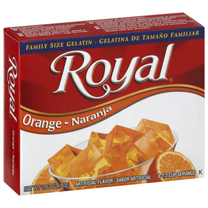 Royal, Orange Gelatin Family Size, Case Of 12, 2.8 Oz