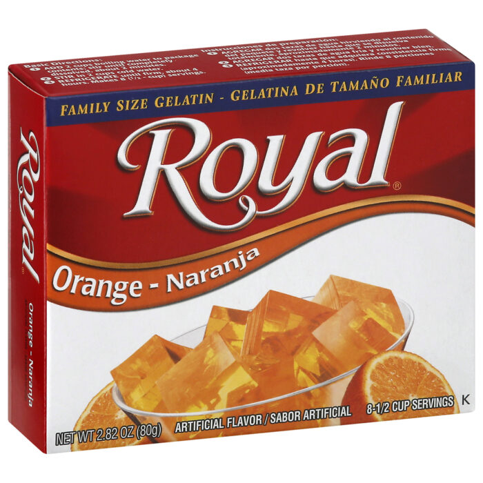 Royal, Orange Gelatin Family Size, Case Of 12, 2.8 Oz - Image 1