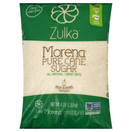 Zulka, Pure Cane Sugar, Case Of 10, 4 Lb