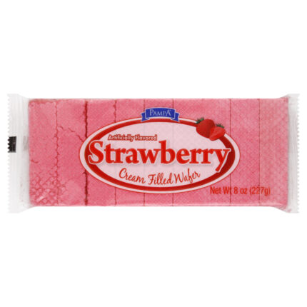 Pampa, Strawberry Cream Filled Wafer, Case Of 12, 8 Oz
