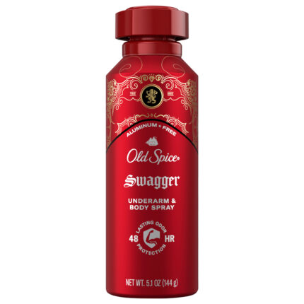 Old Spice, Aluminum Free Body Spray For Men Swagger, Case Of 3, 5.1 Oz