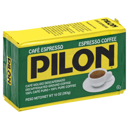 Pilon, Espresso Ground Decaffeinated Coffee, Case Of 12, 10 Oz