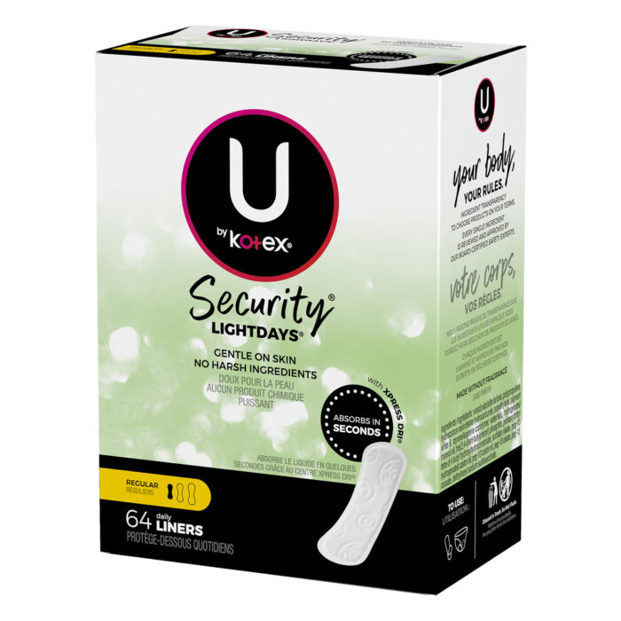 Kotex, Security Lightdays Regular Daily Liners, Case Of 8, 64 Ct - Image 1