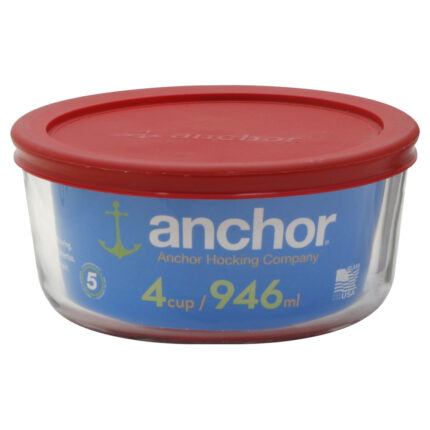 Anchor Hocking, Glass Storage, Case Of 4, 4 Fl Oz