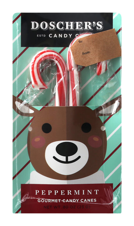 Doschers, Peppermint Gourmet Candy Canes, Case Of 24, .8 Oz