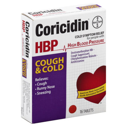 Coricidin, Hbp Cough And Cold, Case Of 6, 16 Ct
