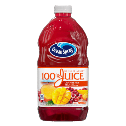 Ocean Spray, 100% Juice Cranberry Mango No Sugar Added, Case Of 8, 64 Fl Oz