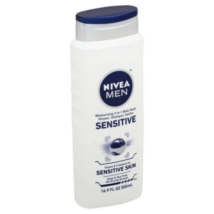 Nivea, Sensitive 3 In 1 Body Wash, Case Of 3, 16.9 Fl Oz