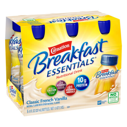Carnation, Breakfast Essentials Nutritional Drink Classic French Vanilla, Case Of 4, 6 Ct