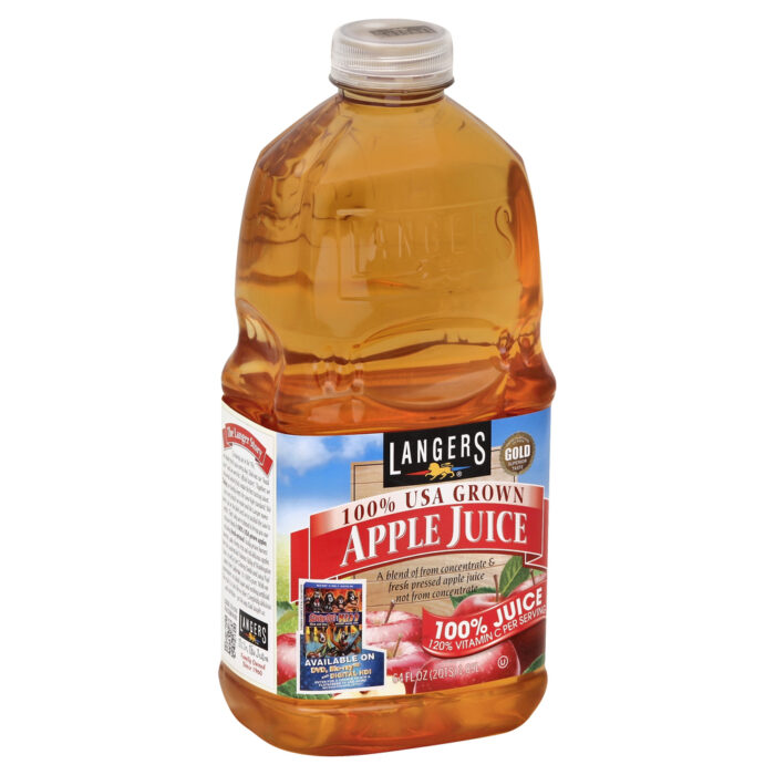 Langers, 100% Pure Apple Juice From Concentrate, Case Of 8, 64 Oz - Image 1