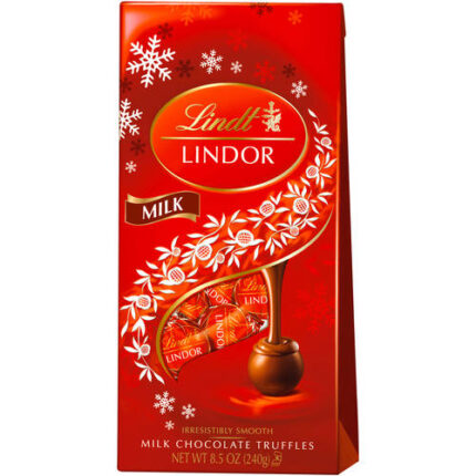Lindt, Lindor Holiday Milk Chocolate, Case Of 12, 8.5 Oz