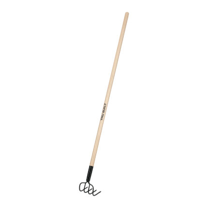 Cultivator 4 Tines Forged, 5" Head,  Hardwood Handle
