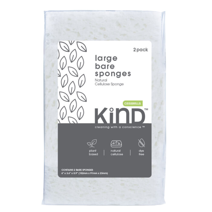 Casabella Kind, Large Bare Sponges Lg Plant Based, Case Of 6, 2 Ct - Image 1
