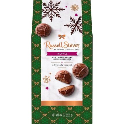 Russell Stover, Milk Chocolate Truffle, Case Of 12, 8.4 Oz