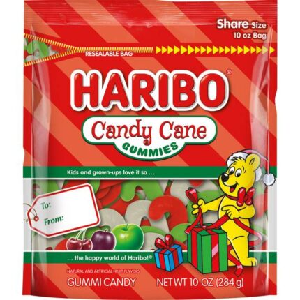Haribo, Candy Cane Gummies, Case Of 8, 10 Oz