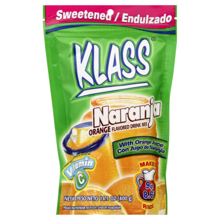 Klass, Listo Naranja Orange Drink Mix, Case Of 18, 14.1 Oz