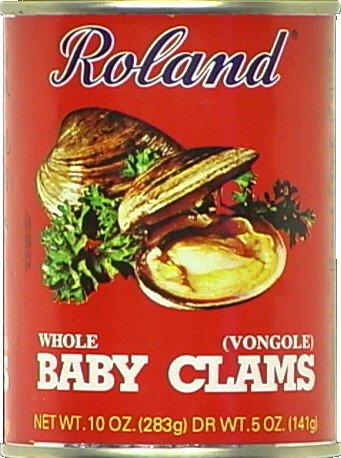 Roland, Whole Baby Clams, Case Of 24, 10 Oz