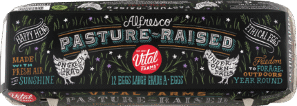 Vitalf Eggs,Pasture Raised,Large 12 Ct