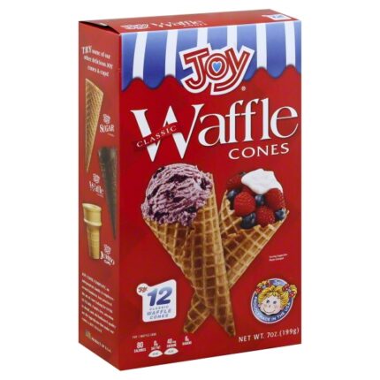 Joy, Classic Waffle Cones, Case Of 12, 12 Ct