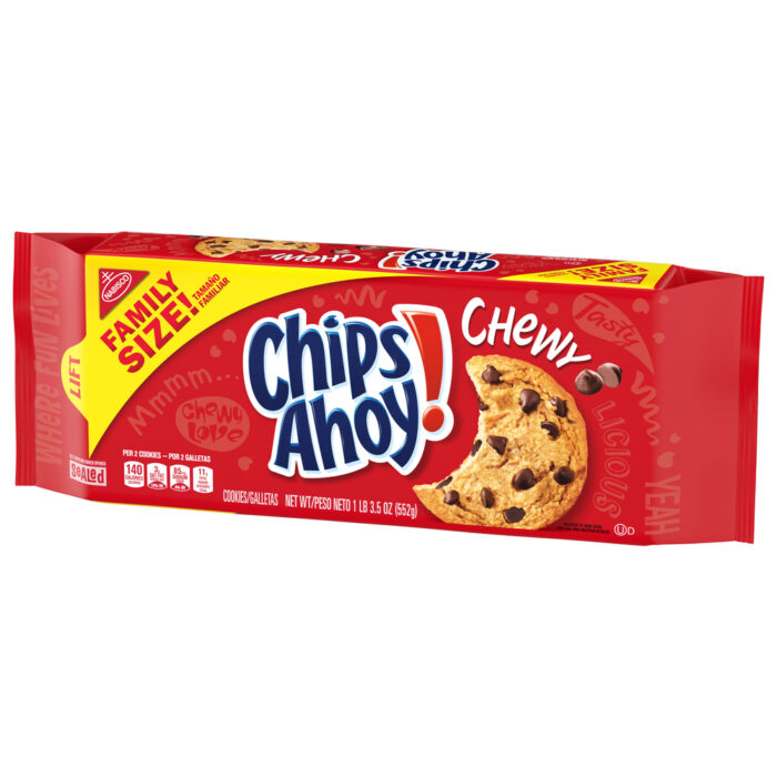 Chips Ahoy! , Family Size Chewy Cookies, Case Of 12, 19.5 Oz - Image 1