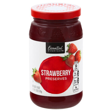 Essential Everyday, Strawberry Preserves, Case Of 12, 18 Oz