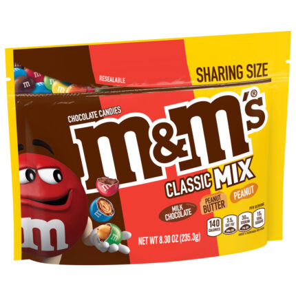 M&M'S, Classic Mix Chocolate Candies Sharing Size, Case Of 8, 8.3 Oz