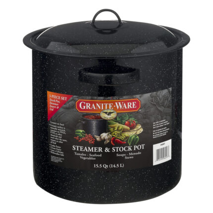 Grantware, Granite Ware Steamer And Stock Pot, 15.5 Quart, 1 Each, 1 Ct