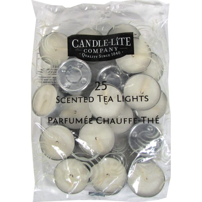 Candle-Lite, Tealight Candle Ivory Creamy Vanilla, Case Of 6, 24 Ct - Image 1