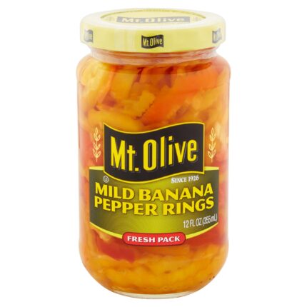 Mt. Olive, Mild Banana Pepper Rings Fresh Pack, Case Of 12, 12 Fl Oz