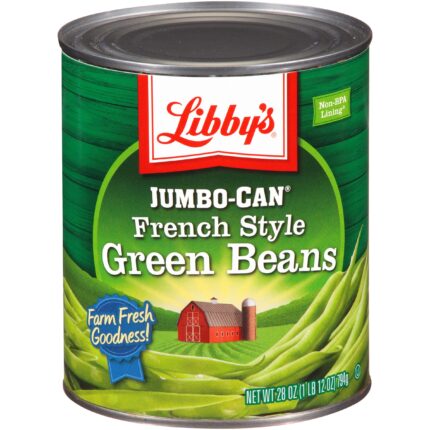 Libby'S, Jumbo Can French Style Green Beans, Case Of 12, 28 Oz