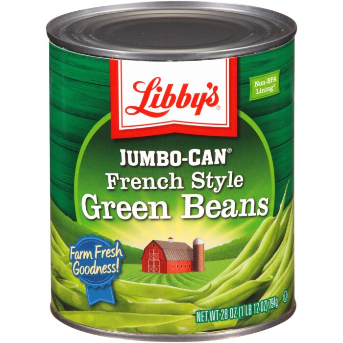 Libby'S, Jumbo Can French Style Green Beans, Case Of 12, 28 Oz - Image 1