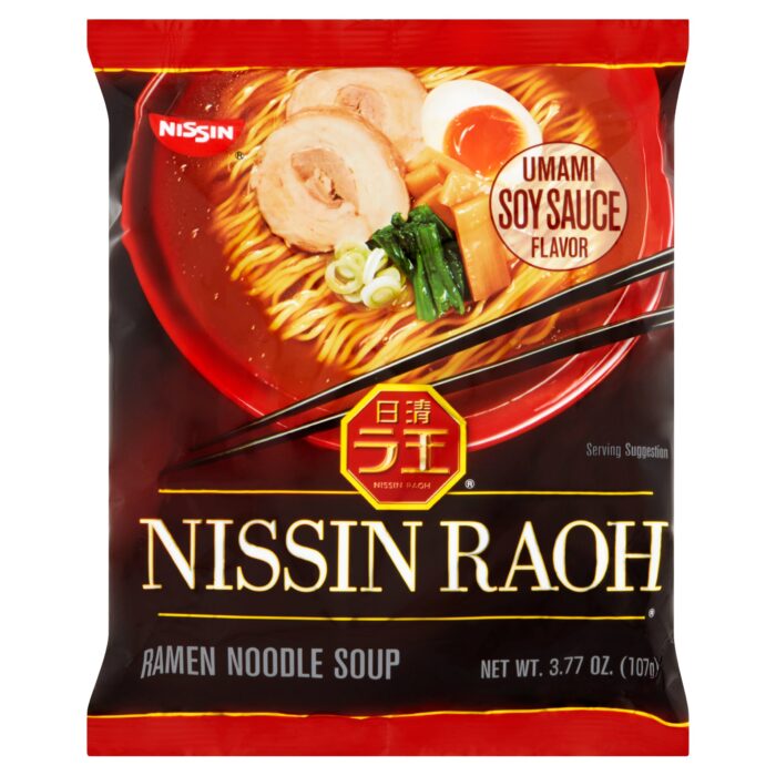Nissin, Raoh Umami Soy Sauce Flavor Ramen Noodle Soup, Case Of 6, 3.77 Oz - Image 1