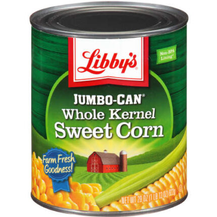 Libby'S, Jumbo Can Whole Kernel Sweet Corn, Case Of 12, 29 Oz
