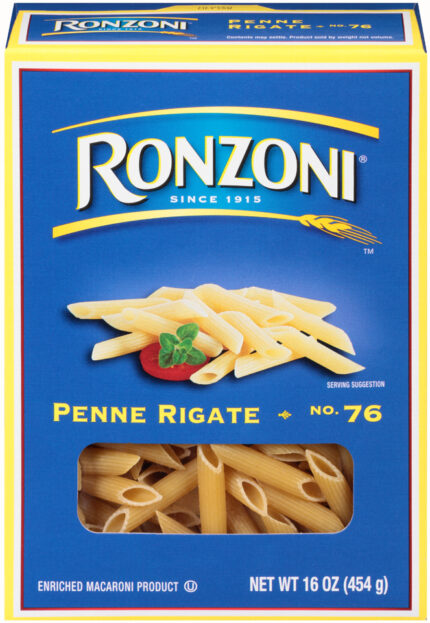 Ronzoni, No. 76 Penne Rigate Box, Case Of 12, 1 Lb