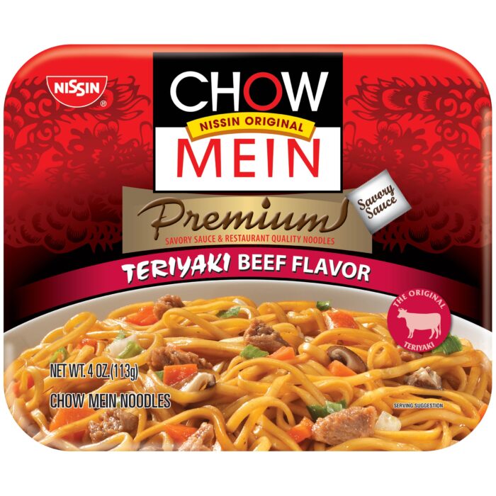 Nissin, Chow Mein Teriyaki Beef Flavor, Case Of 8, 4 Oz - Image 1