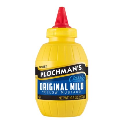 Plochmans, Classic Original Mild Yellow Mustard , Case Of 24, 10.5 Oz