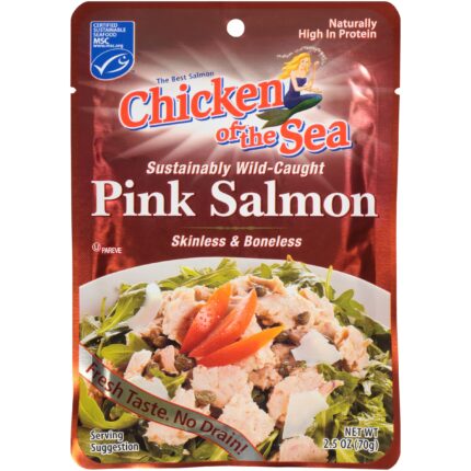 Chicken Of The Sea, Pink Salmon Wild Caught Skinless Boneless, Case Of 12, 2.5 Oz