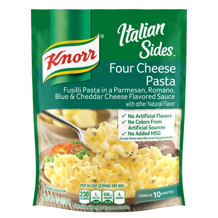 Knorr, Pasta Sides Four Cheese Pasta, Case Of 8, 4.1 Oz - Image 1