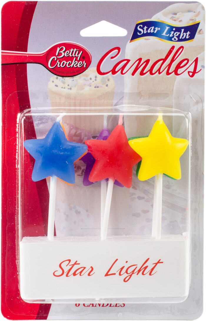 Betty Crocker, Star Light Birthday Candles, Case Of 6, 6 Ct - Image 1