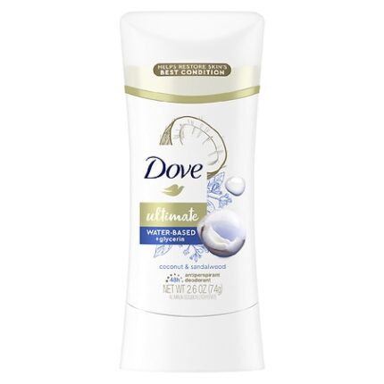 Dove, Ultimate Antiperspirant Deodorant Stick Coconut And Sandalwood, Case Of 6, 2.6 Oz