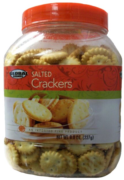 Global Brands, Salted Cracker Tub, Case Of 12, 8 Oz