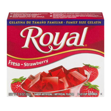 Royal, Family Size Gelatin Strawberry, Case Of 12, 2.80 Oz